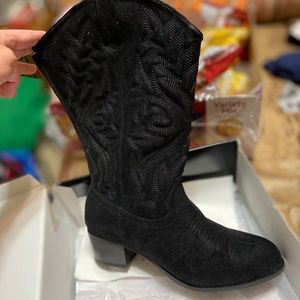 Torrid black cowboy boots